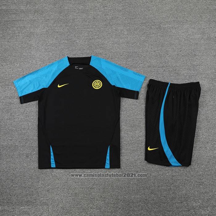 Fato de Treino Inter de Milao Manga Curta 2022-2023 Preto - Calcas Curta